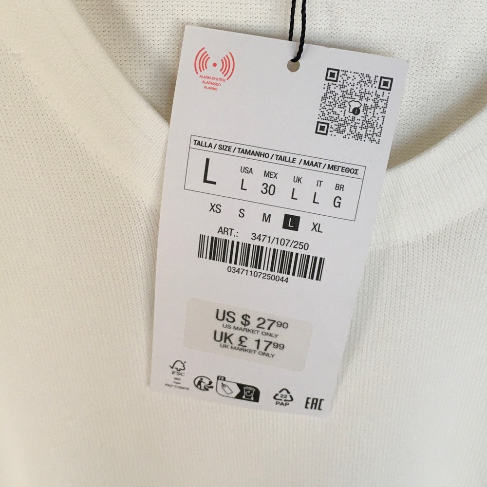 Zara Classic White Tank Top - Picture 2 of 5